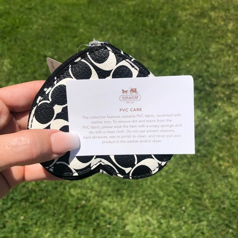 Coach Heart Coin Purse-black - Picture 3 of 4